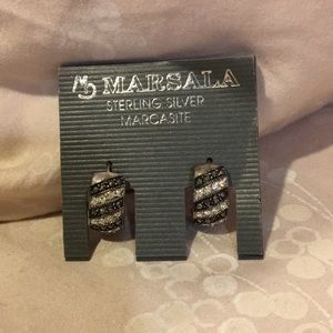 Sterling silver marcasite earrings